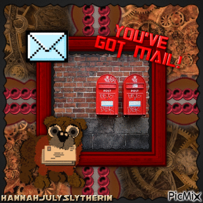 "You've got Mail" Dog - Gratis geanimeerde GIF
