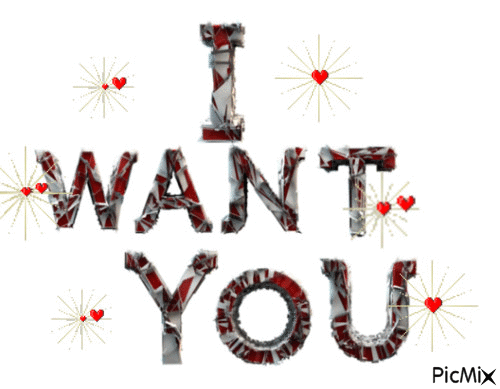 I want you - Animovaný GIF zadarmo