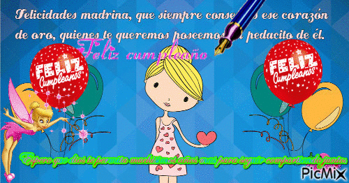 madrina feliz cumple - Безплатен анимиран GIF