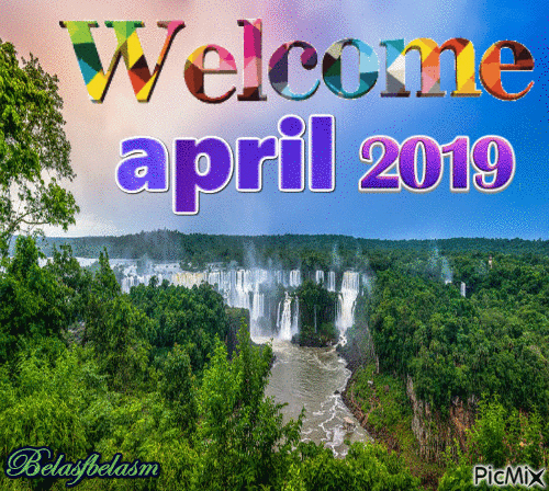 Bem-vindo abril - Gratis geanimeerde GIF