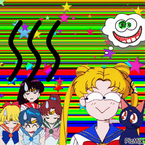 Funny Sailor Moon Gone Crazy - GIF animé gratuit