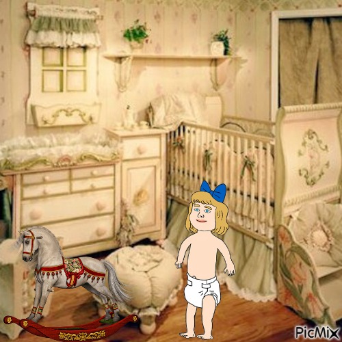 Baby and rocking horse - фрее пнг