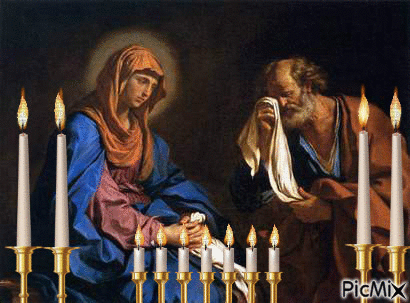 Mother Mary and St. Peter - Free animated GIF