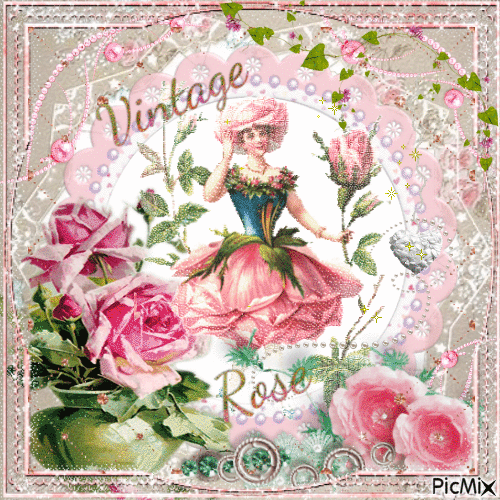 Vintage Rose - Ingyenes animált GIF