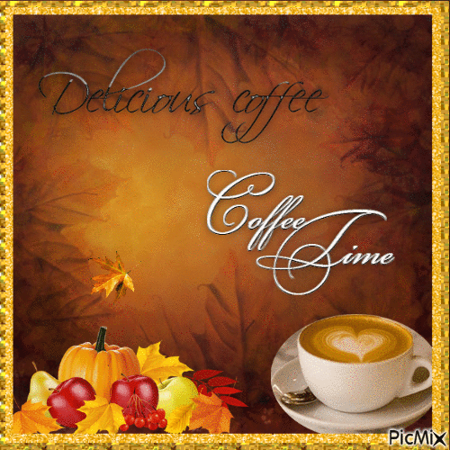 Autumn Coffee Time - Gratis animeret GIF
