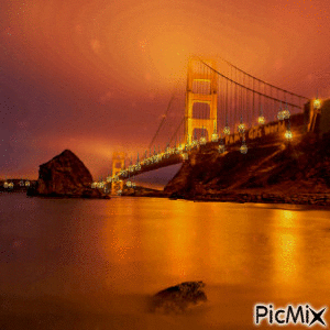 Golden Gate Bridge - GIF animasi gratis