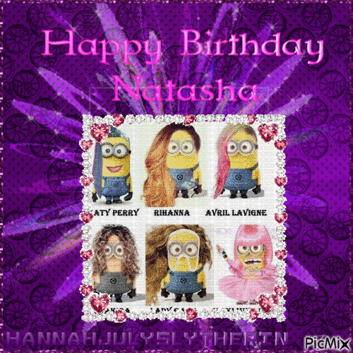 Happy Birthday Natasha - Бесплатный анимированный гифка
