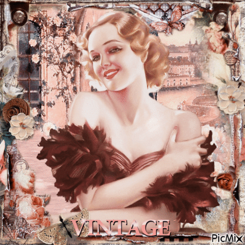 Vintage Woman - Δωρεάν κινούμενο GIF