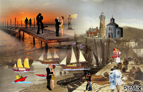 le port des amoureux - Ingyenes animált GIF