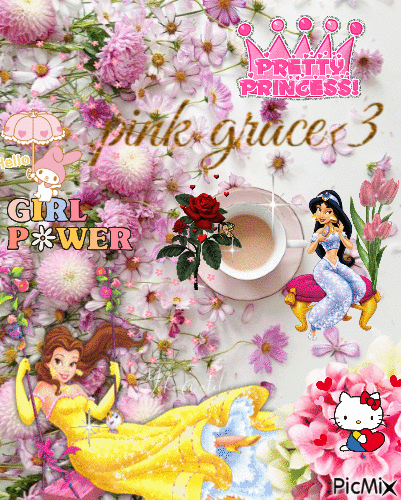 Pink elegant princess power<3 - GIF animé gratuit