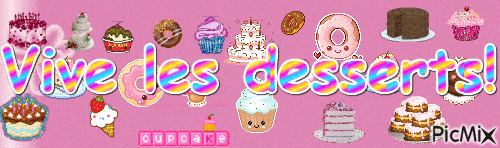 vive les desserts! - GIF animado gratis