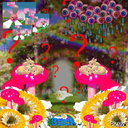 Floral Weirdcore Wonderland!! - Бесплатный анимированный гифка