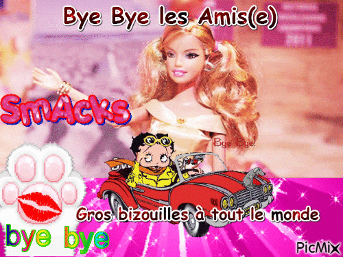 Bye bye les Amis(e) - Ingyenes animált GIF