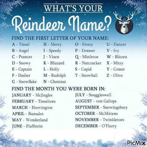 Reindeer name? - png ฟรี