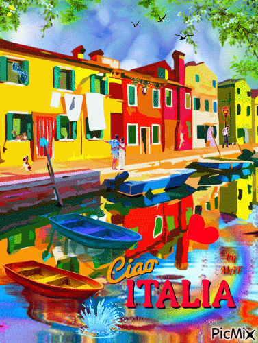 Burano - Italy - Бесплатный анимированный гифка