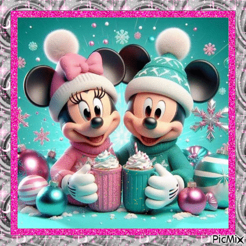 Minnie et Mickey - Animovaný GIF zadarmo