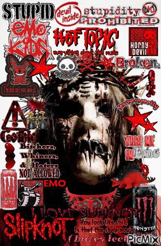 Joey Jordison Emo Monster - Darmowy animowany GIF