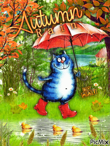 Autumn Rain - Darmowy animowany GIF