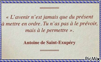 Citation d'Antoine de Saint-Exupéry - Zdarma animovaný GIF