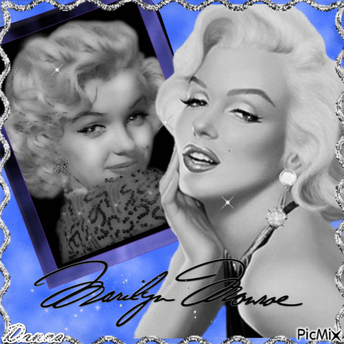 Marilyn noir ou blanc ! - GIF animasi gratis