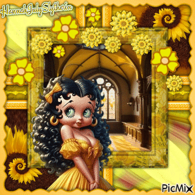{☼♣☼}Betty Boop in Yellow{☼♣☼} - Free animated GIF