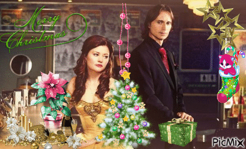 23 Décembre "Belle & Rumplestilstskin" (Once Upon A Time) - Darmowy animowany GIF