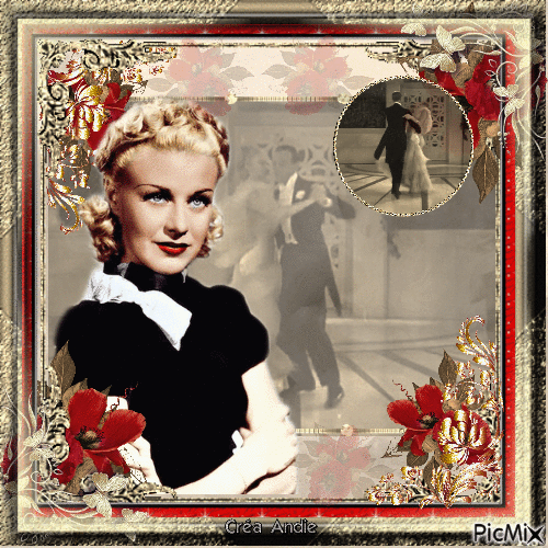 Ginger Rogers, Actrice américaine - Gratis animerad GIF