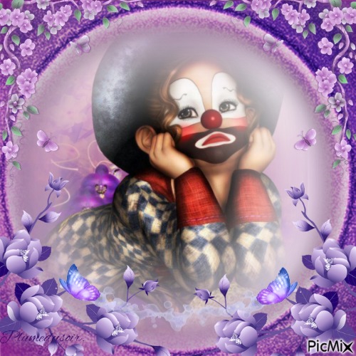 Portrait d'un clown. - 免费PNG
