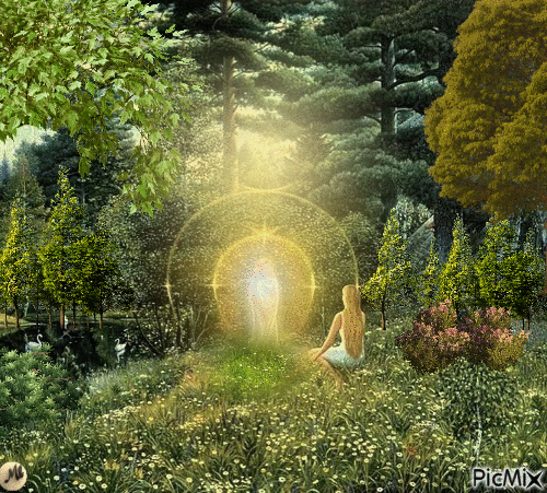 Ángeles en el bosque - Ücretsiz animasyonlu GIF