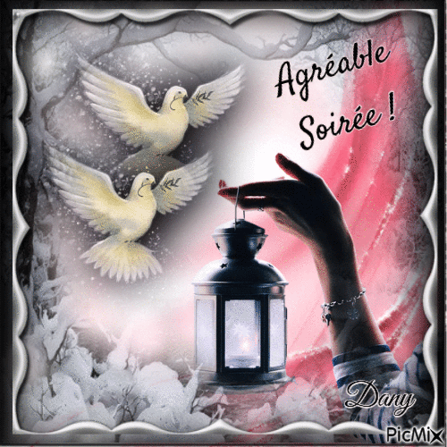 Agréable soirée - Бесплатный анимированный гифка