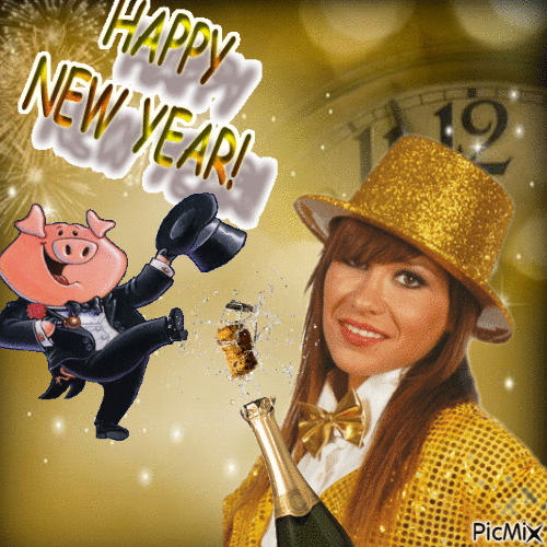 Happy new year - Бесплатни анимирани ГИФ
