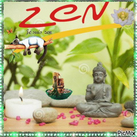 La Zen attitude - GIF animé gratuit