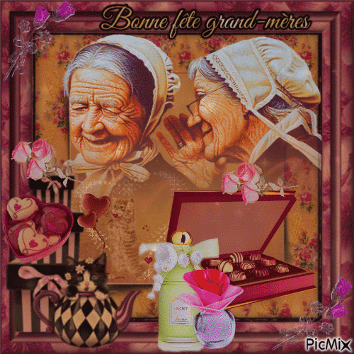 07 mars : fête des grand-mères - Δωρεάν κινούμενο GIF