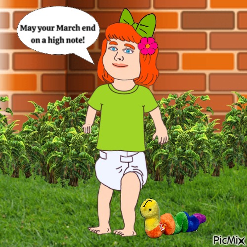 Baby and Inch wish your March to end on a high note - kostenlos png