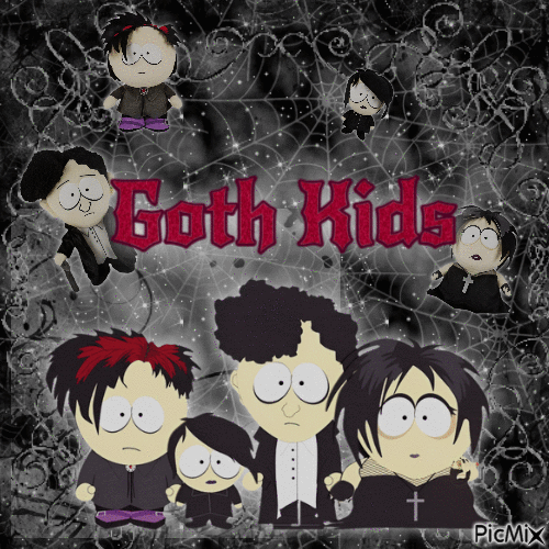 goth kids - GIF animé gratuit