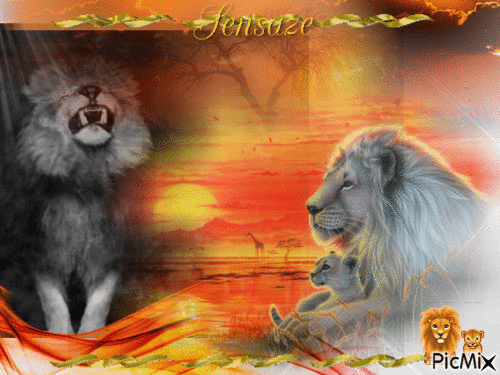 I am lion...hear me roarrrrrrrrrr! - 免费动画 GIF