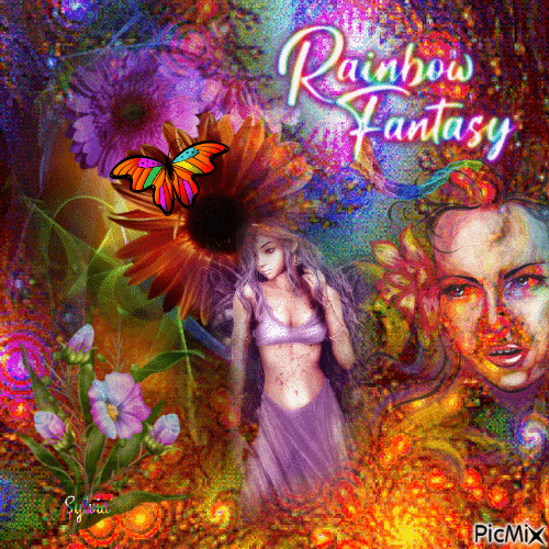 Rainbow Fantasy - GIF animado gratis