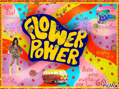 Flower Power - Bezmaksas animēts GIF