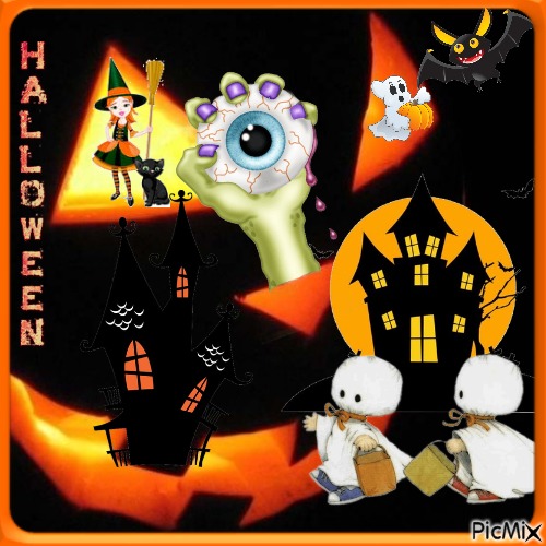 Halloween collage - 免费PNG
