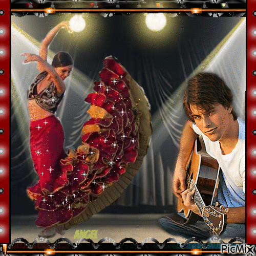 Flamenco dancer - Nemokamas animacinis gif
