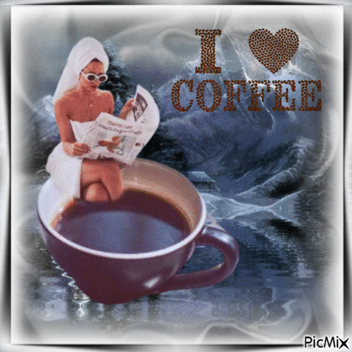 Eu amo café! - Ingyenes animált GIF
