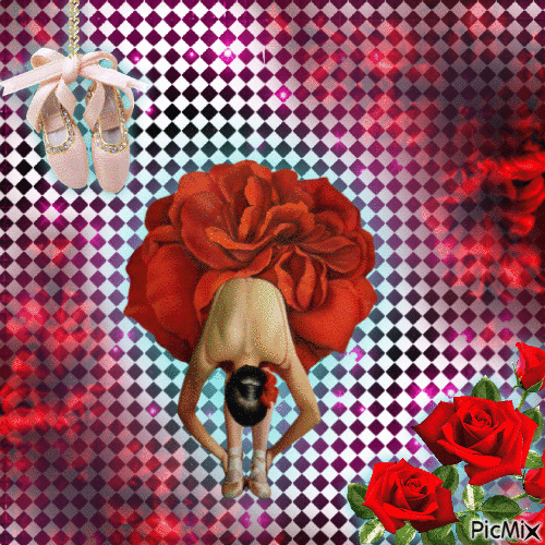 The Red Rose Dance - Free animated GIF