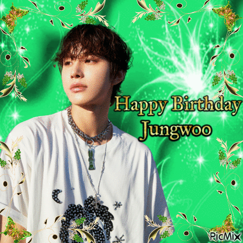Happy Birthday Jungwoo - Gratis geanimeerde GIF