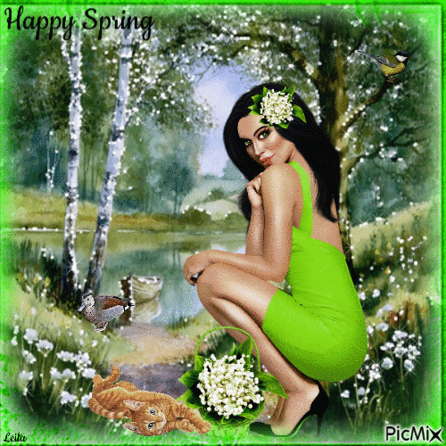 Happy Spring - Free animated GIF