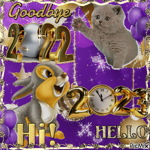 ¡Adiós año viejo! ¡Hola año nuevo! - Ücretsiz animasyonlu GIF