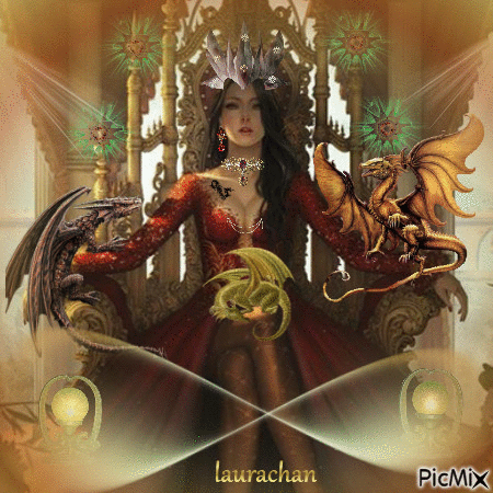 The queen of dragons - Gratis geanimeerde GIF
