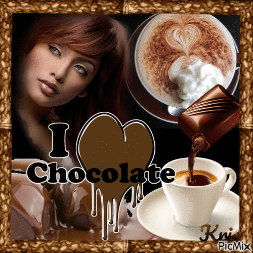 J'aime le chocolat chaud - Бесплатный анимированный гифка