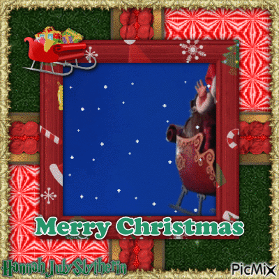 {{{Santa in his Sleigh}}} - Free animated GIF