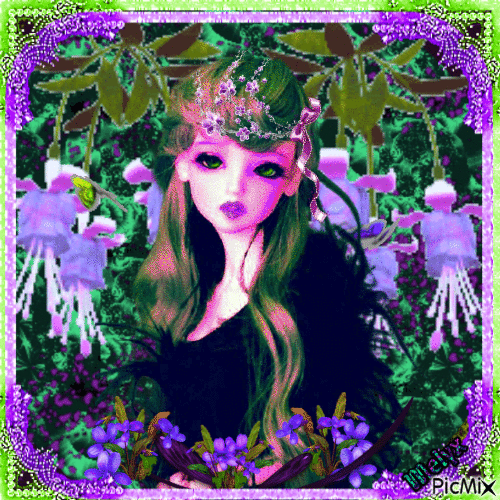 green & violet fantasy - Gratis geanimeerde GIF