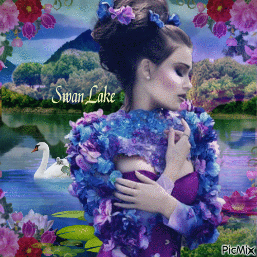 Swan Lake - GIF animasi gratis